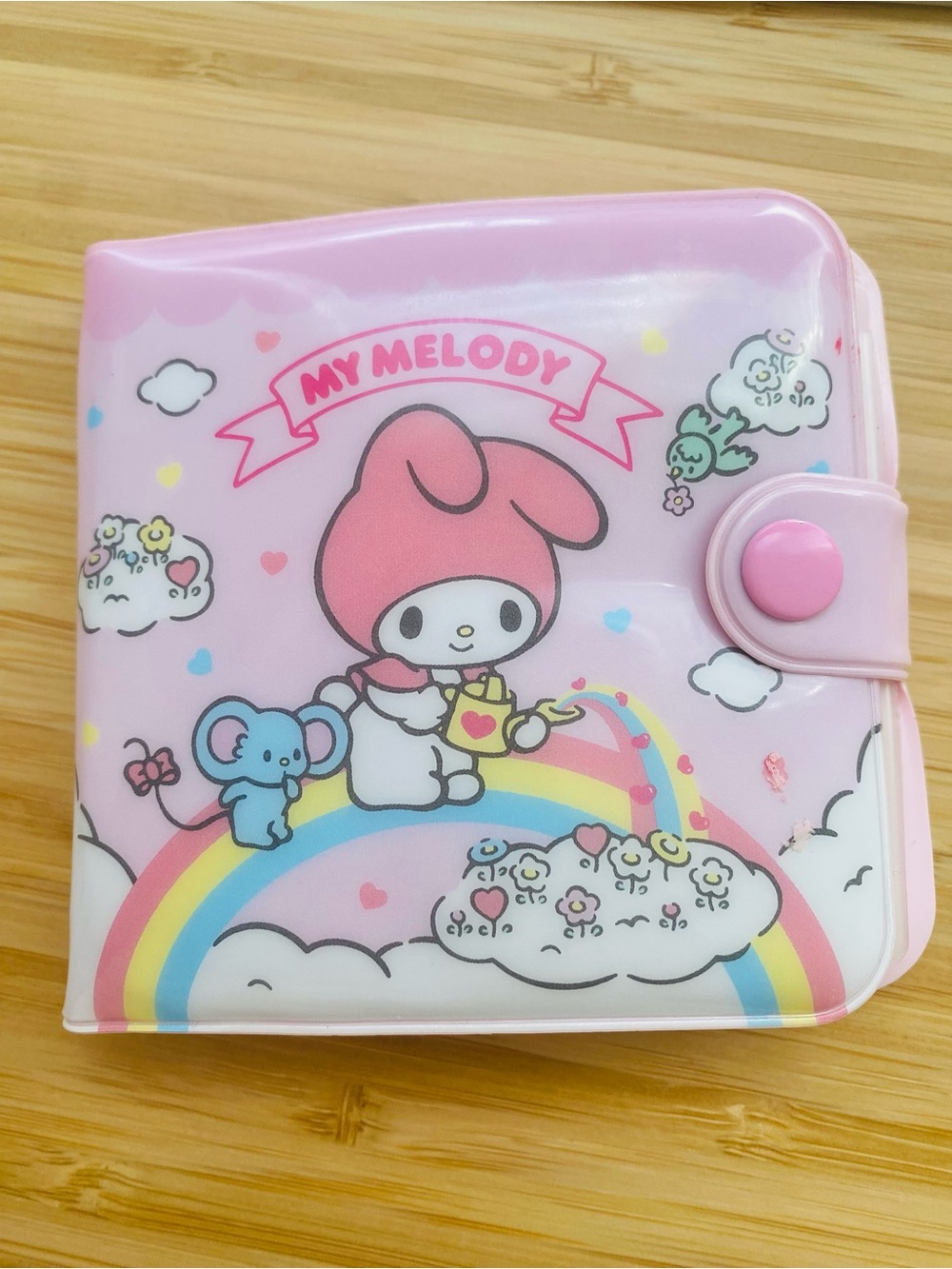 Sanrio My Melody Pink PVC Zip Wallet Pink My Melody Wallet Cute Kawaii Wallet